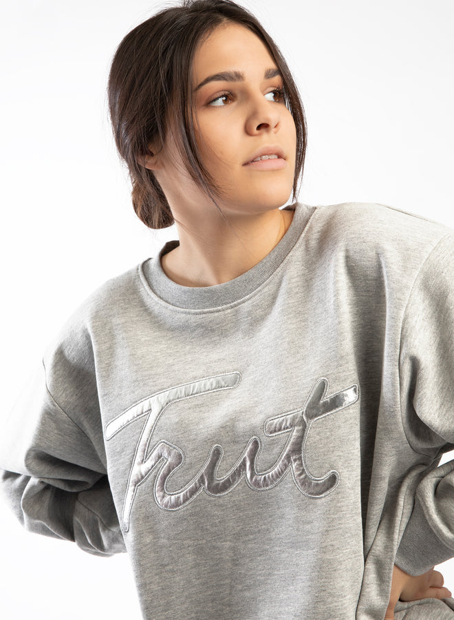 be that extra Trut grey melange/silver - sweater