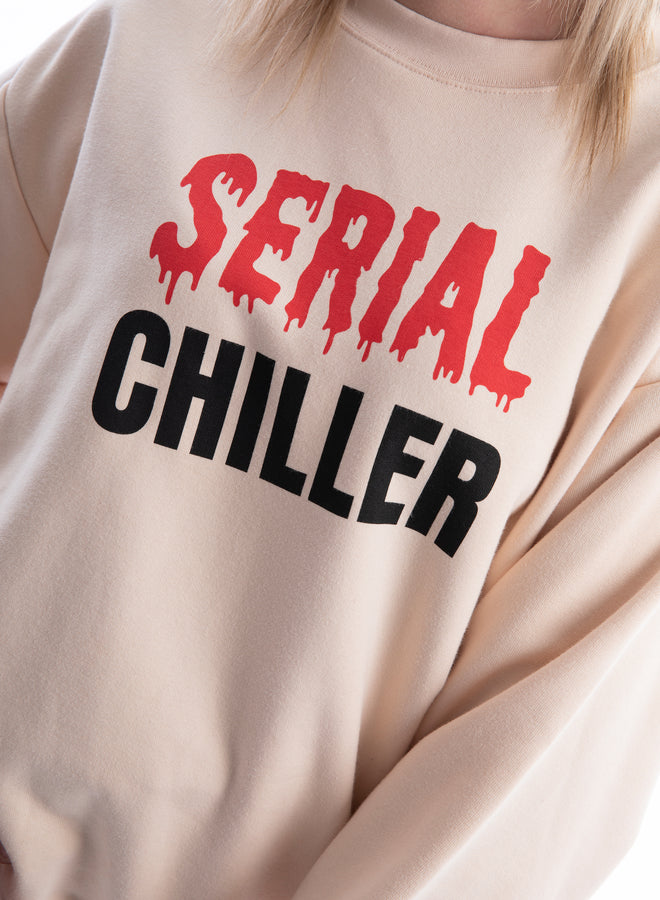 I'm a serial chiller cream/black - sweater