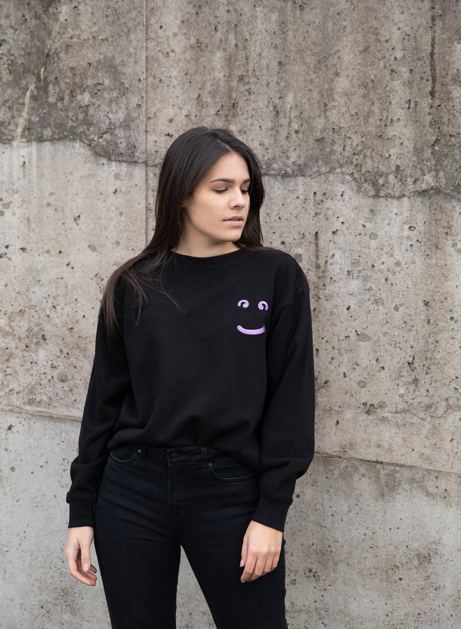 little smile black/purple acid - sweater