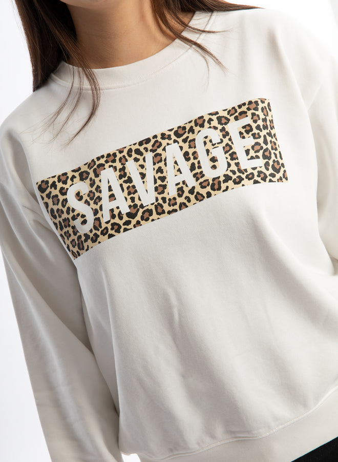 I'm a savage off white/leopard - sweater